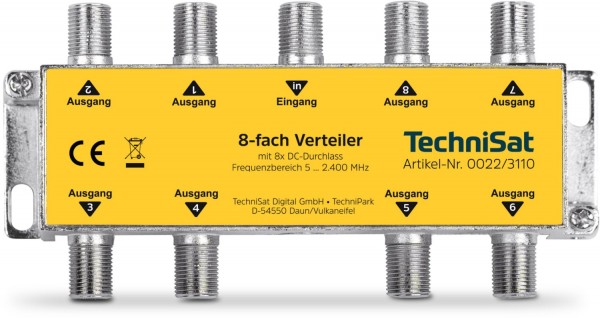 8-Wege-Verteiler mit DC-Durchlass