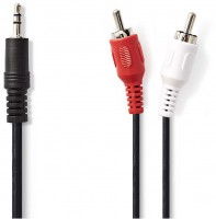 CAGP22200BK15 Klinkenkabel (1,5m) schwarz 3,5-mm-Stecker>2x Cinch-Stecker