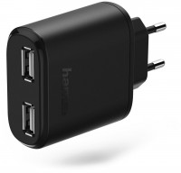 Ladegerät 2-fach USB schwarz