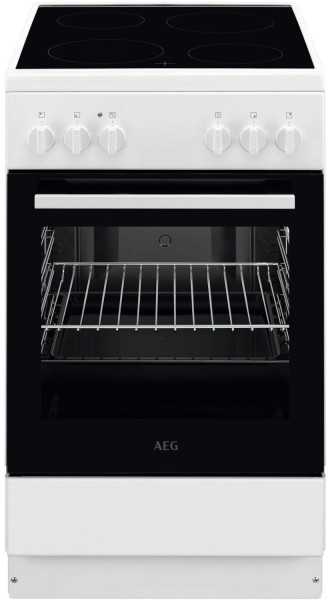 CCB50090BW Elektroherd mit Glaskeramikfeld weiß, 60 l, schnelles Vorheizen, A, 4 Kochzonen