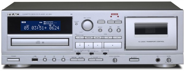 AD-850-SE CD/Kassetten-Kombination silber