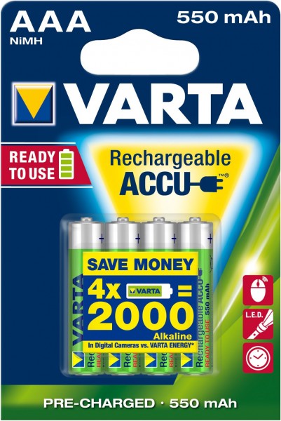 AA 550mAh 4er Blister Akku