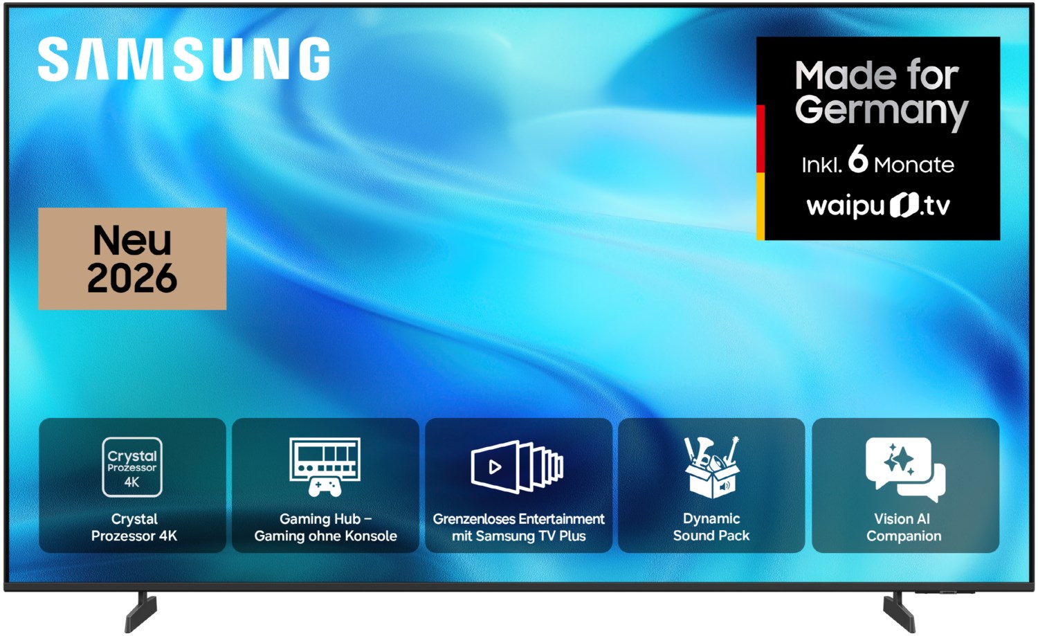 GU75U8099HU 189 cm (75") Crystal UHD Vision AI Smart TV schwarz, 4K Ultra HD, LCD, DVB-T2/DVB-C/DVB-S2