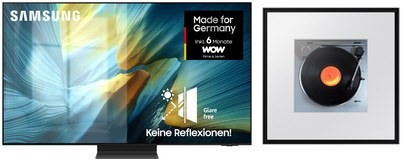 GQ55S95FAT 138 cm (55") OLED Vision AI Smart TV titanschwarz inkl. Music Frame HW-LS60D schwarz, 4K Ultra HD, 144 Hz, Sprachsteuerung