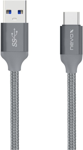 USB 3.0>USB-C Kabel (0,5m) silbergrau