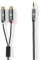 CATB22250GY02 Audio-Adapterkabel 3,5-mm-Stecker>2x Cinch-Buchse gunmetal grau