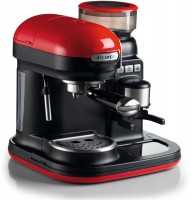 Moderna Espressomaschine Siebträgermaschine rot/schwarz, 15 bar, 0,8 l