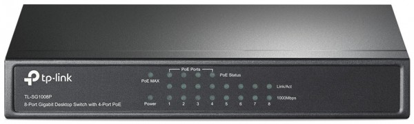 TL-SG1008P 8-Port-Gigabit-Desktop-Switch mit 4 PoE-Ports