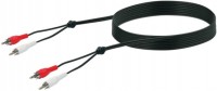 Audio Anschlusskabel (10m) 2x Cinch Stecker > 2x Cinch Stecker schwarz
