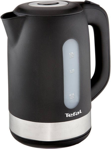 KO3308 Wasserkocher schwarz/edelstahl