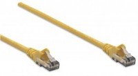 Patchkabel RJ45 U/UTP Cat6 (10 m) gelb Hebelschutz