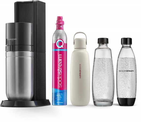 SodaStream DUO Wassersprudler Allround Pack Trinkwasser-Sprudler titan