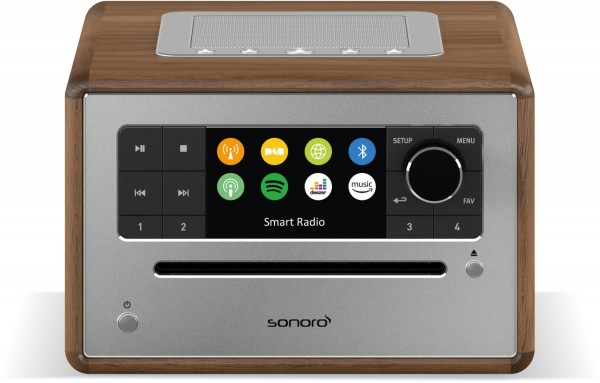 Elite CD/Radio-System walnuß/silber