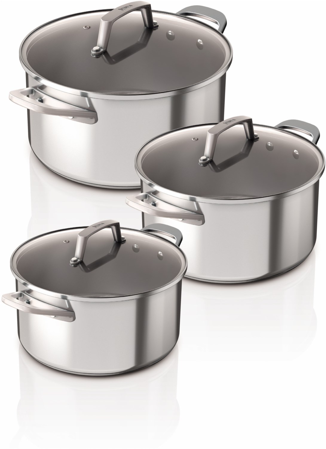 Image of ZEROSTICK Topfset 3teilig silber
