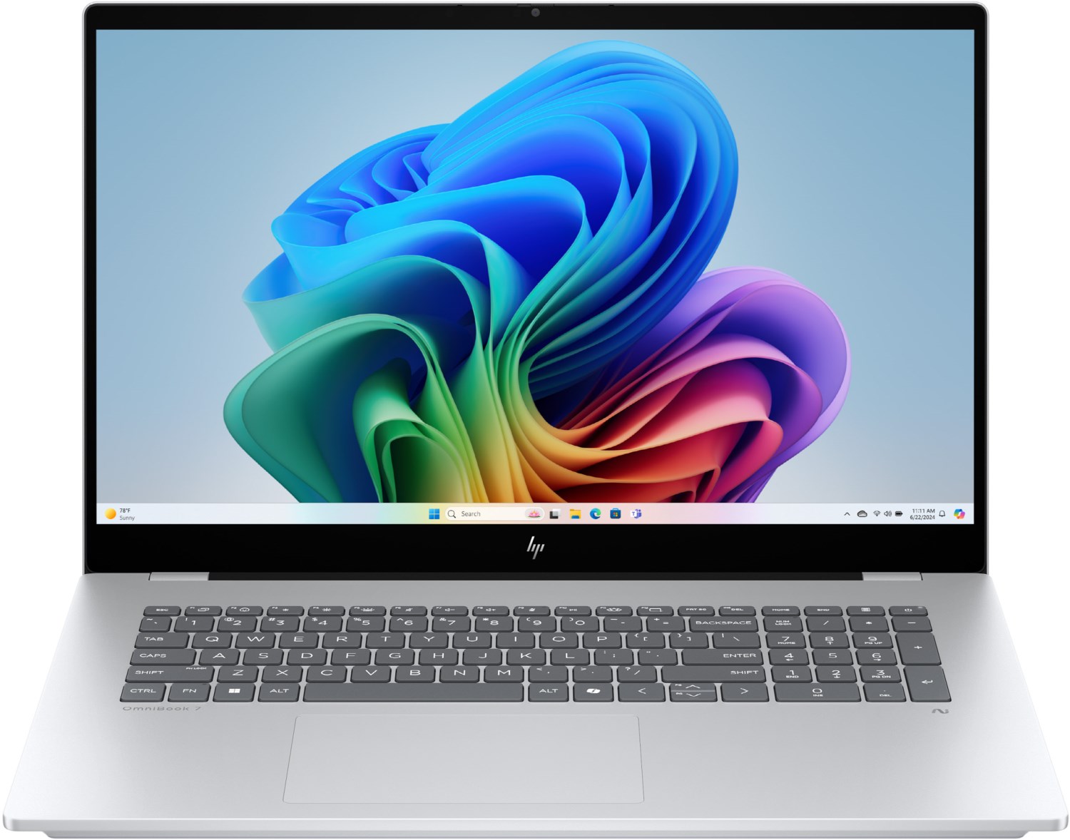 OmniBook 7 NGAI 17-dc0675ng (C2PZ8EA) 43,9 cm (17,3") Notebook glacier silver, 32 GB RAM, 1000 GB SSD, Intel Core Ultra 7, Windows 11