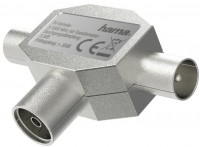Antennen-Verteiler Koax-Kupplung>2 Koax-Stecker silber