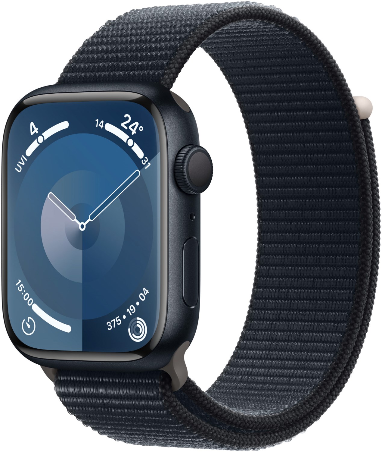 Image of Apple Watch Series 9 GPS 45mm Aluminium Mitternacht Sport Loop Mitternacht