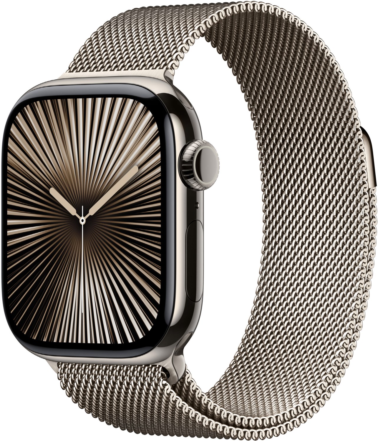 Image of Apple Watch Series 10 (42mm) GPS+4G Titan mit Milanaise Armband natur/natur