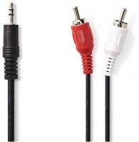 CAGB22200BK20 Klinkenkabel (2m) schwarz 3,5-mm-Stecker>2x Cinch-Stecker