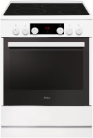 SHC 914 100 W Elektroherd mit Glaskeramikfeld weiß, 65 l, Pizza-Stufe, schnelles Vorheizen, 60 cm breit, A, 4 Kochzonen
