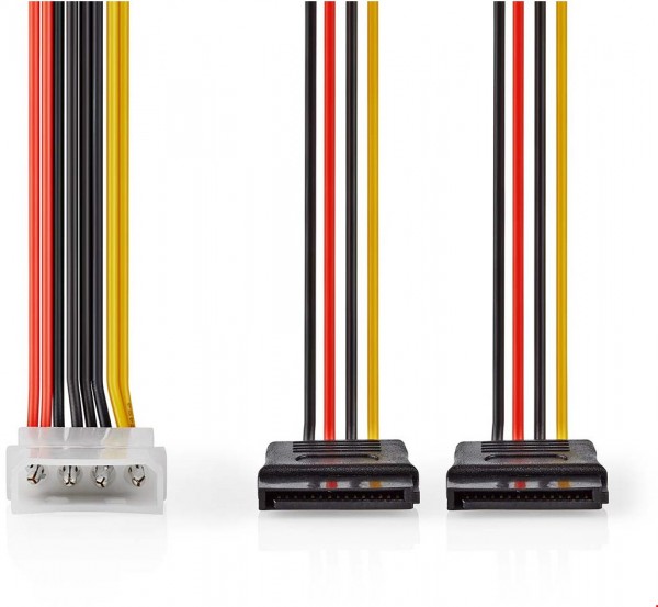 CCGB73520VA015 Internes Stromkabel Molex Stecker > 2x 15-pol. SATA Buchse