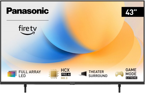 TV-43W90AEG 108 cm (43") LCD-TV mit Full Array LED-Technik schwarz, 4K Ultra HD, Smart-TV, 120 Hz, DVB-T2/DVB-C/DVB-S2, Sprachsteuerung