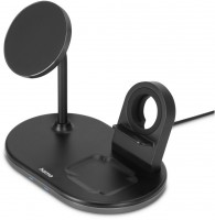 3in1 Kabellose Ladestat. MagCharge für iPhone / AirPods / Watch schwarz