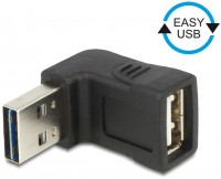 EASY-USB 2.0-A St. > USB 2.0-A Bu. gewinkelt oben / unten schwarz