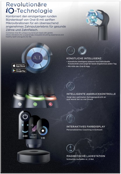 Oral-B IO Series 8N Elektrische Zahnbrste black onyx | EURONICS