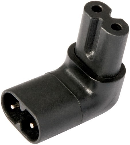 IEC C7 90° Adapter (E) Kit schwarz