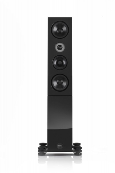 MIDEX /Paar Stand-Lautsprecher Schwarz hochglanz