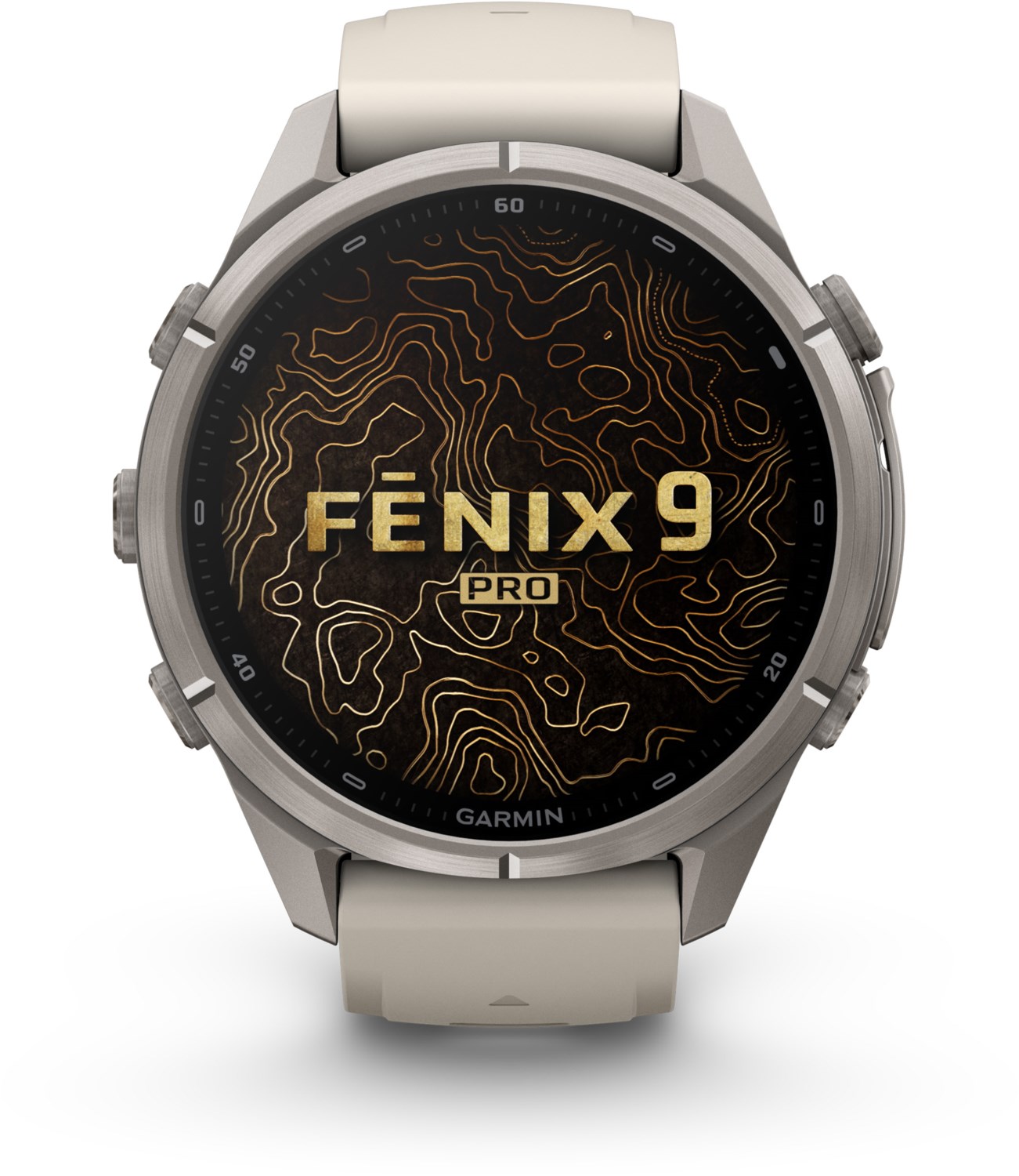 Garmin Fenix 9 Pro Inreach (43mm) Sportuhr Nebelgrau/dunkler Sandstein