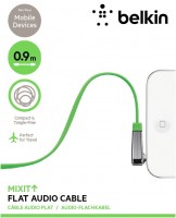 MIXit 3,5mm Flachband-Kabel (0,9m) grün