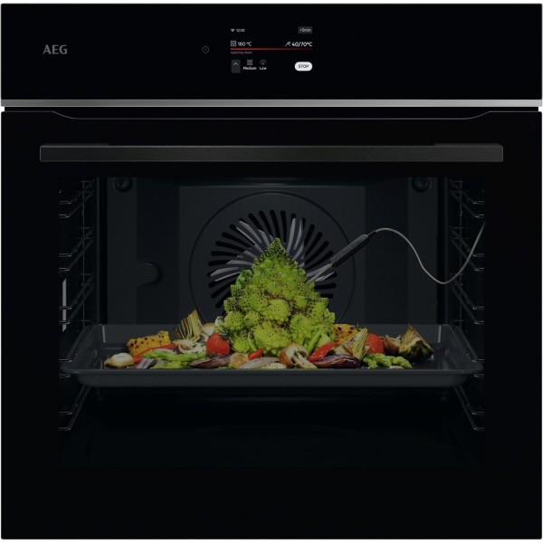 TE8PB73FAB Einbaubackofen schwarz, 71 l, Pizza-Stufe, Dörren, schnelles Vorheizen, Heißluftgrill, Hefeteig-Gärstufe, Brotback-Stufe