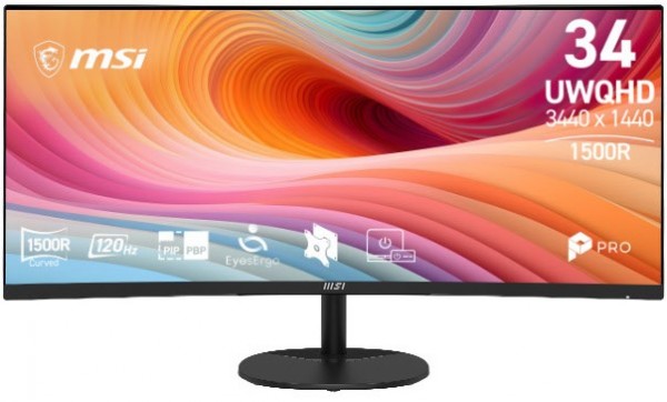 PRO MP341CQDE E12 86 cm (34") Monitor schwarz, Ultrawide (3440x1440), 1 ms Reaktionszeit, gebogen, Gaming geeignet