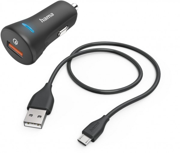 Kfz-Ladeset Micro-USB QC3.0 (19,5W) schwarz