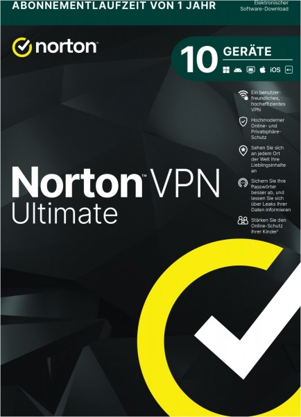 VPN Ultimate (1 Jahr) Internet Security für 10 Geräte