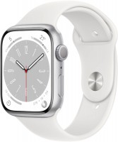 Watch Series 8 (45mm) GPS Aluminium mit Sportarmband silber/weiß