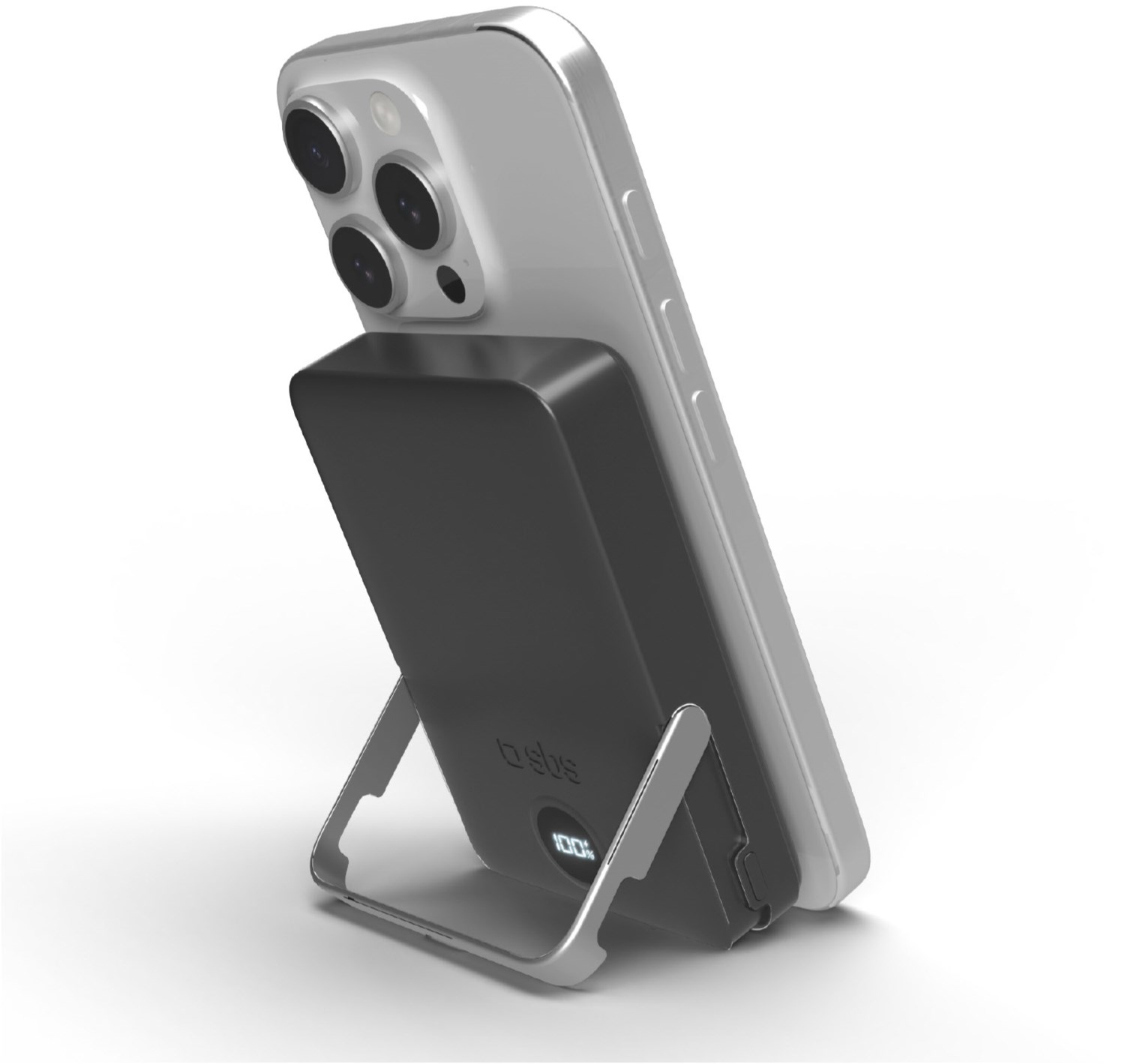 Powerbank (10.000mAh) mit Standfunktion schwarz