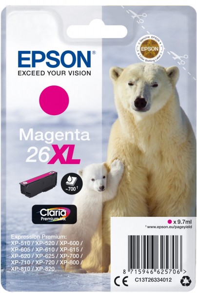 26XL Claria Premium Tintenpatrone magenta