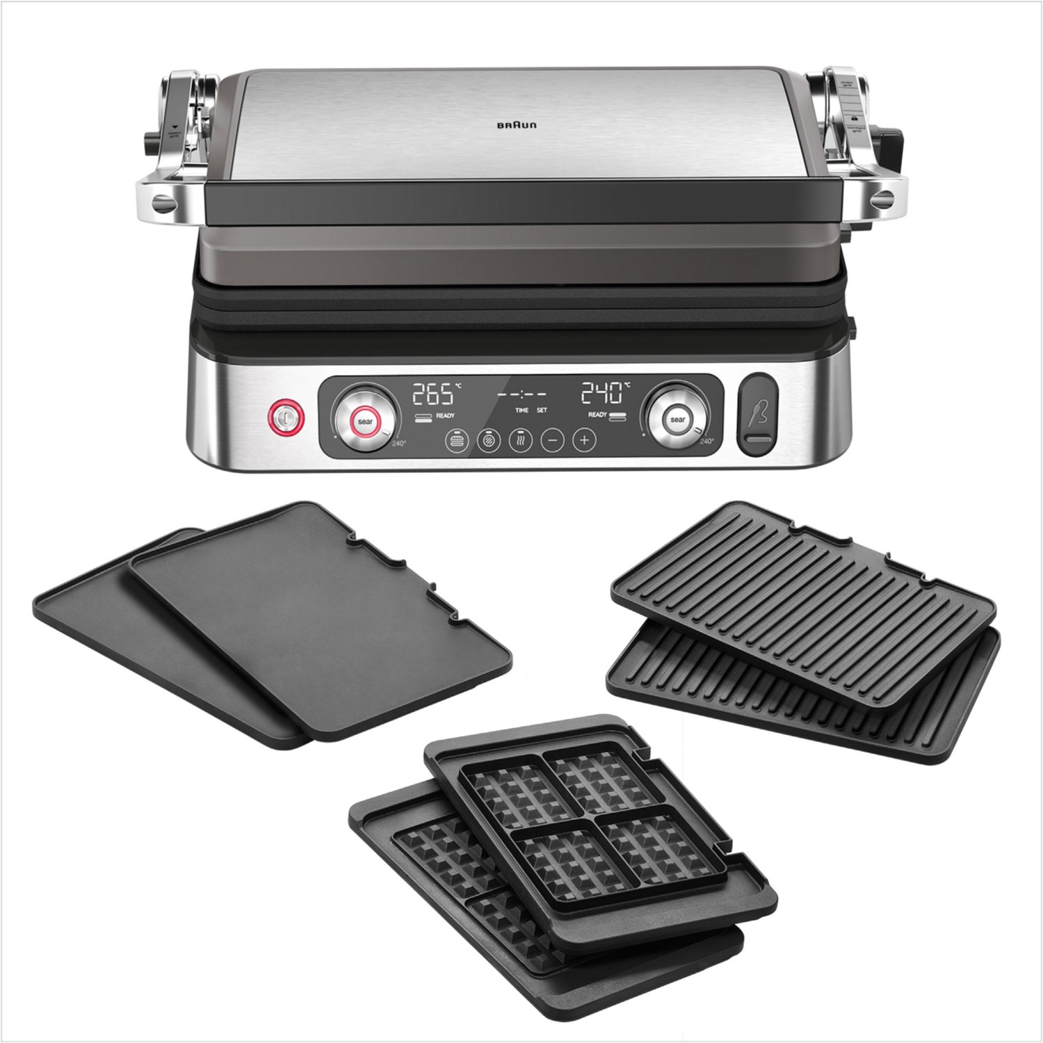 Image of CG 9167 Kontaktgrill + Waffelautomat schwarz/edelstahl