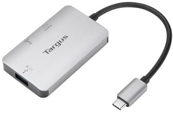 USB-C > HDMI/USB3.0/USB-C PD Hub silber