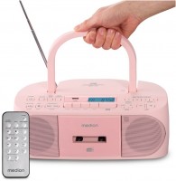 Life DRX-1 Plus (MD400003) Radio-Rekorder mit CD + Kassette pink
