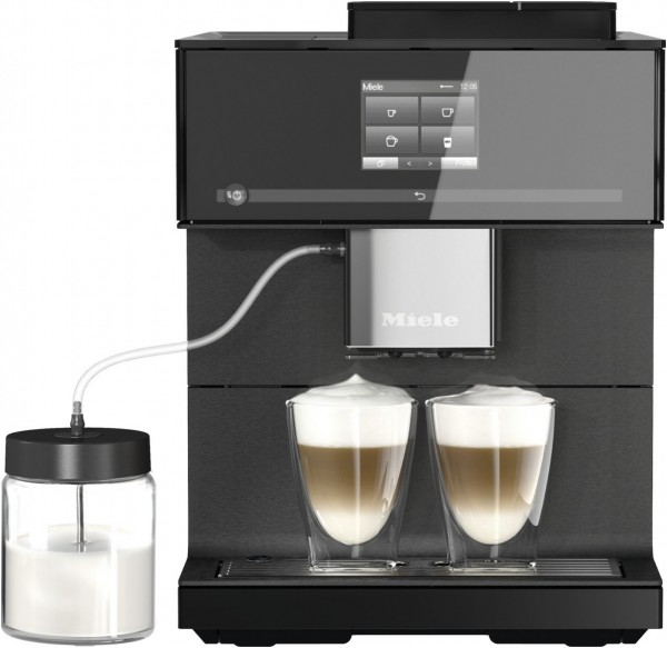 CM 7750 Kaffee-Vollautomat obsidianschwarz, Milchbehälter, Latte Macchiato/Cappuccino/Milchkaffee, Stahl-Kegel-Mahlwerk, 2,2 l, Apps ladbar