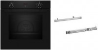 BLE110KBS Backofen mit Dampfunterstützung bestehend aus B1CVD0AK3 + Z11TI15X0 schwarz, 71 l, Pizza-Stufe, schnelles Vorheizen, Heißluftgrill