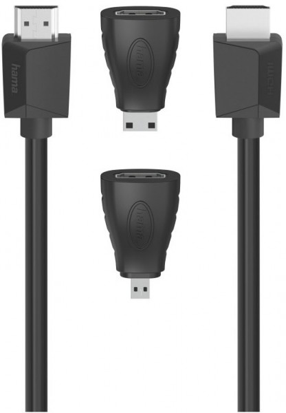 High Speed HDMI-Kabel (1,5m) inkl. 2x HDMI-Adapter