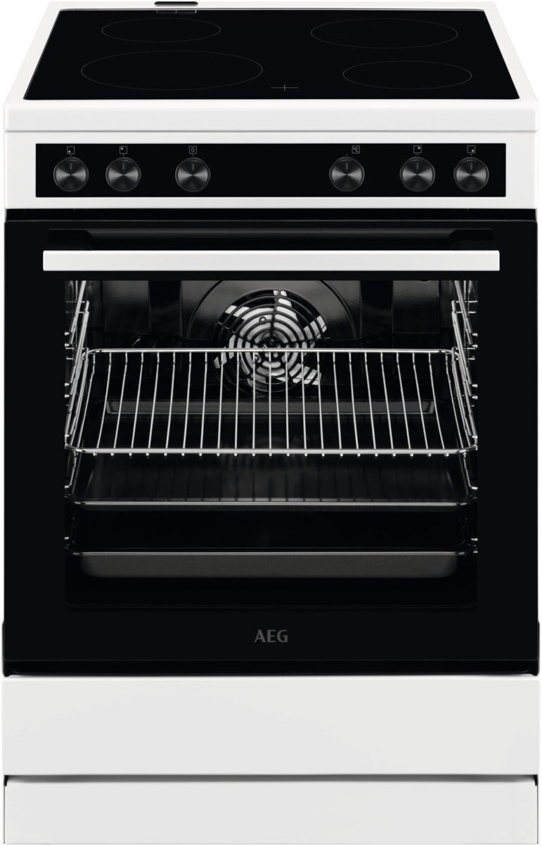 Image of CCB6206ABW Elektroherd mit Glaskeramikfeld weiß, 73 l, Heißluftgrill, 59,6 cm breit, A