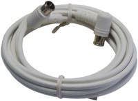 SATKAB A+ (1.5m) Antennenkabel mit 2x Quick F-Winkel Stecker weiß
