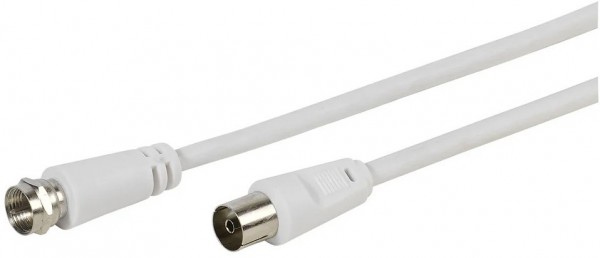 SAT Empfängeranschlusskabel (1,5m) F-Stecker > Koax-Kupplung