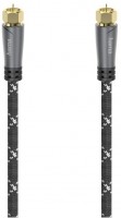 SAT-Anschlusskabel 120 dB (1,5m) F-Stecker>F-Stecker grau/schwarz